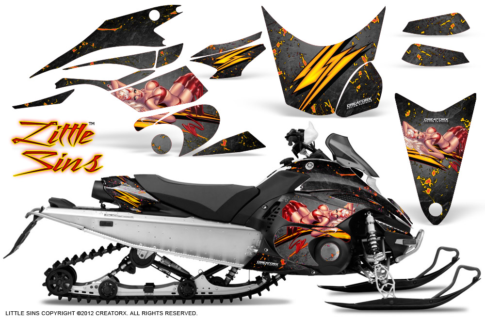 Yamaha FX Nytro 2010 Graphics Kit Little Sins Silver